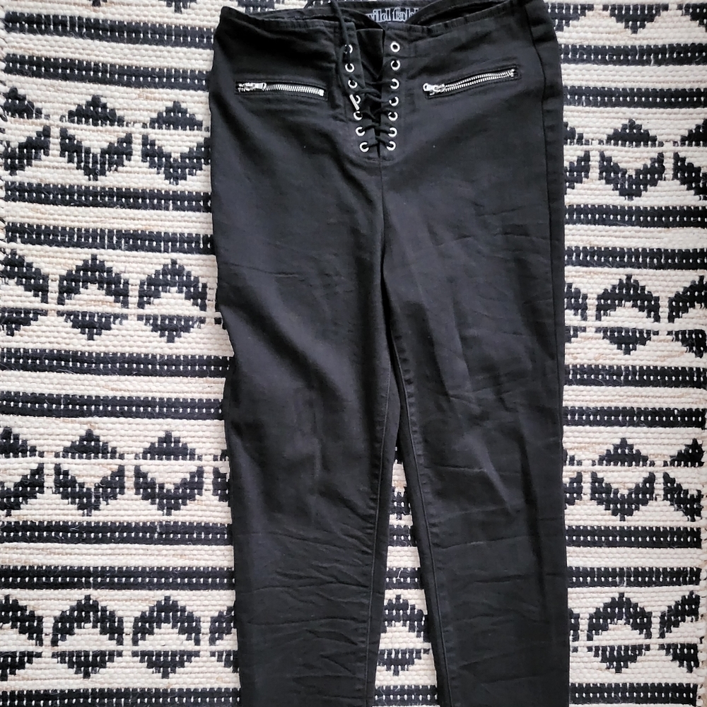 Black denim jeans